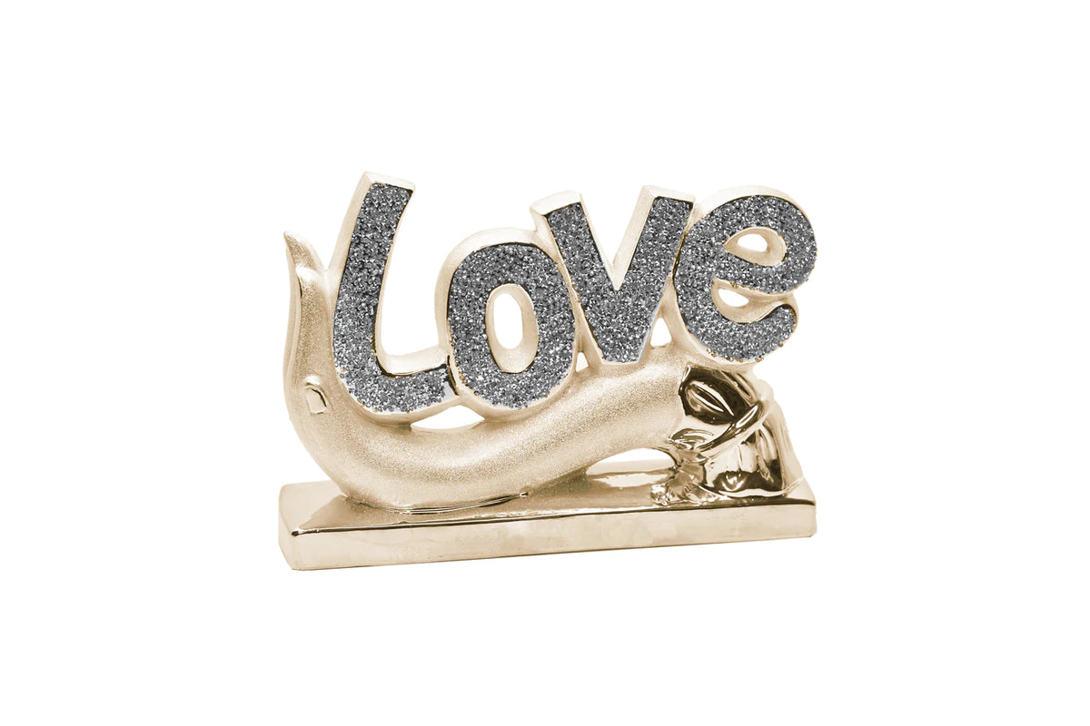 Love W/Base Diamond Sculpture
