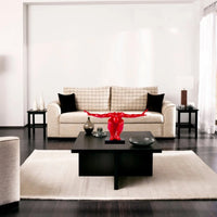 LARGE SALUTING MAN RESIN SCULPTURE 37" WIDE X 19" TALL // RED