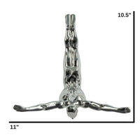 DIVER WALL DECOR SCULPTURE //11" CHROME