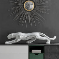 BOLI PANTHER SCULPTURE // GLASS AND CHROME