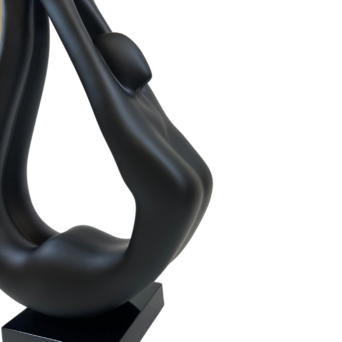YOGA BLACK SCULPTURE - WHITE BASE