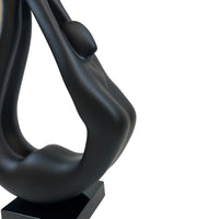 YOGA BLACK SCULPTURE - WHITE BASE