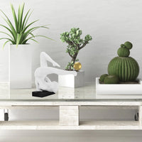 MARGAUX DOLL SCULPTURE // MATTE WHITE AND GOLD