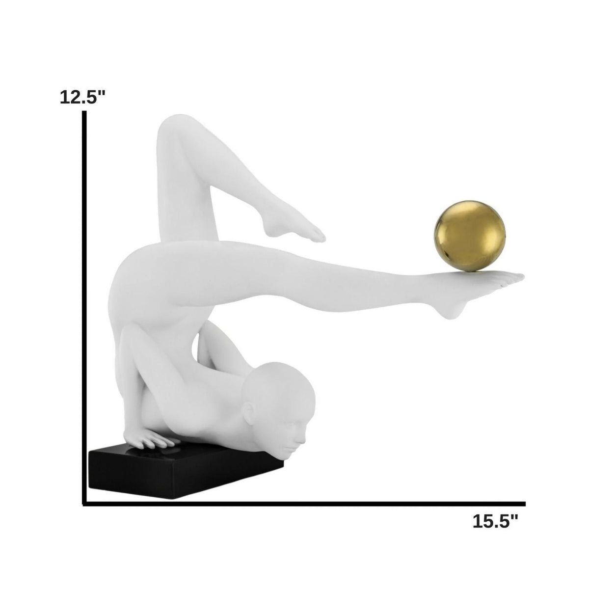 MARGAUX DOLL SCULPTURE // MATTE WHITE AND GOLD