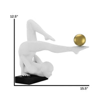 MARGAUX DOLL SCULPTURE // MATTE WHITE AND GOLD