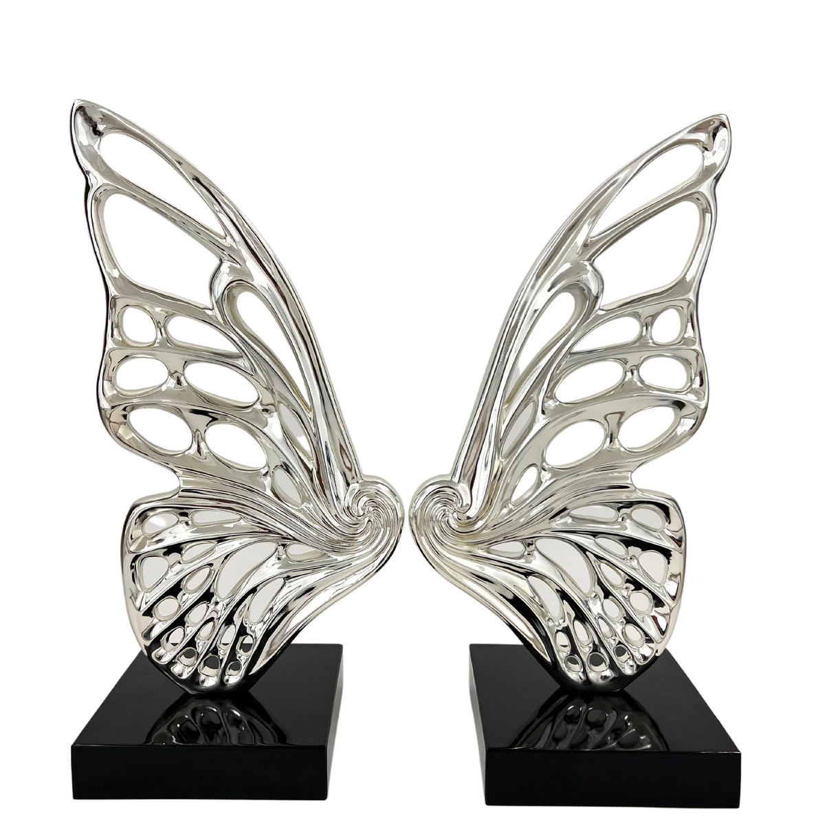 BUTTERFLY WINGS CHROME SCULPTURE