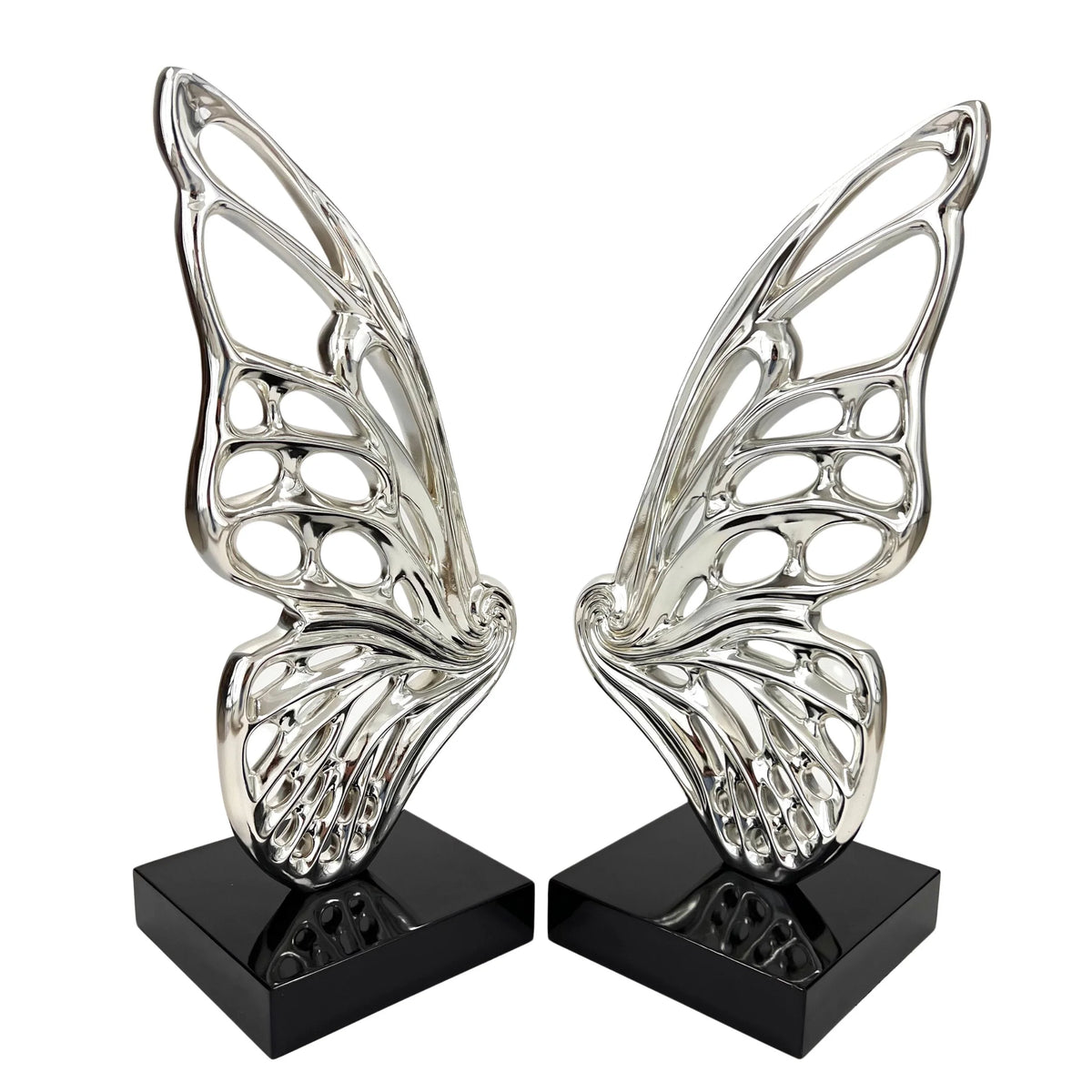 BUTTERFLY WINGS CHROME SCULPTURE