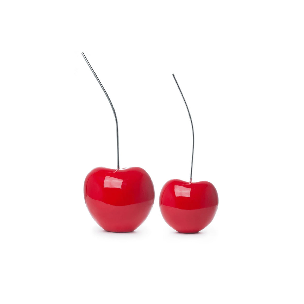 SET OF 2- RED WINE OR RED DECORATIVE CHERRY