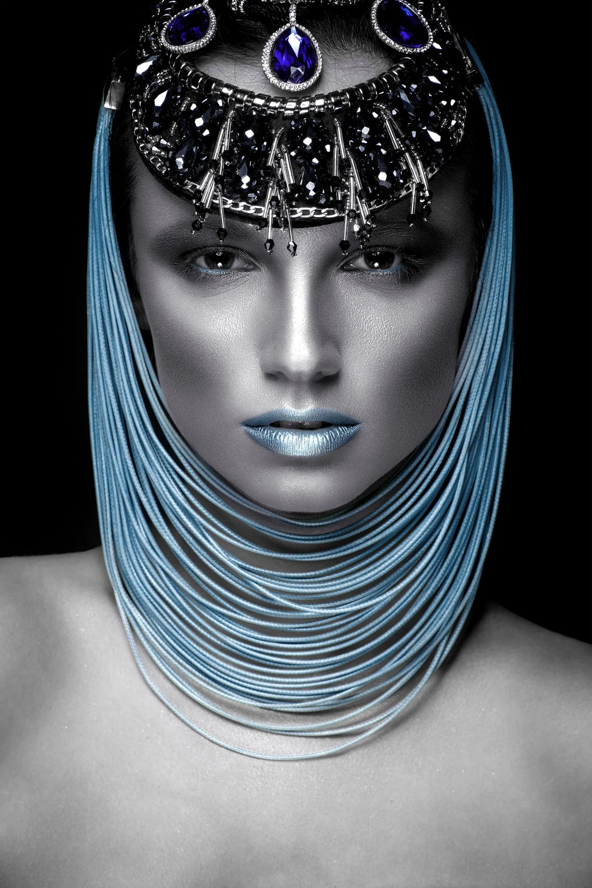 Women Glass Wall Art w/ Crystals