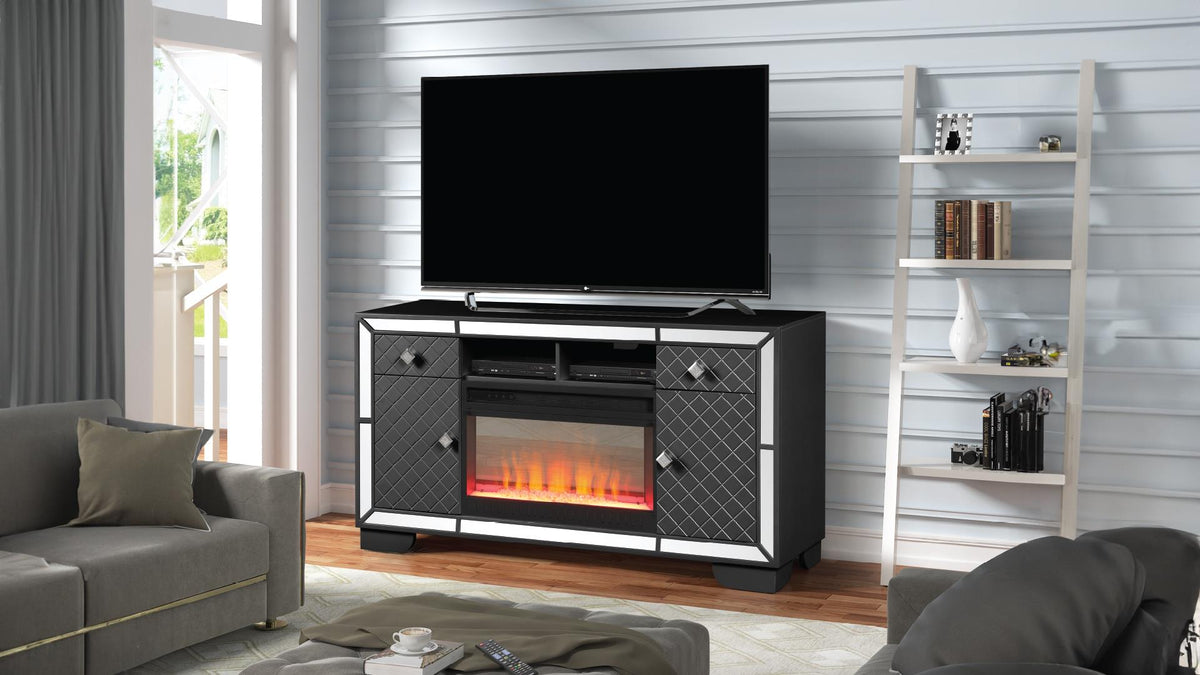 TV STAND W FIREPLACE