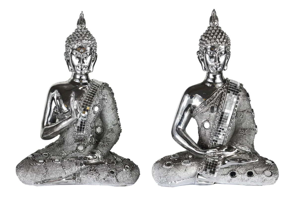 2PC Buddha Sculpture Set