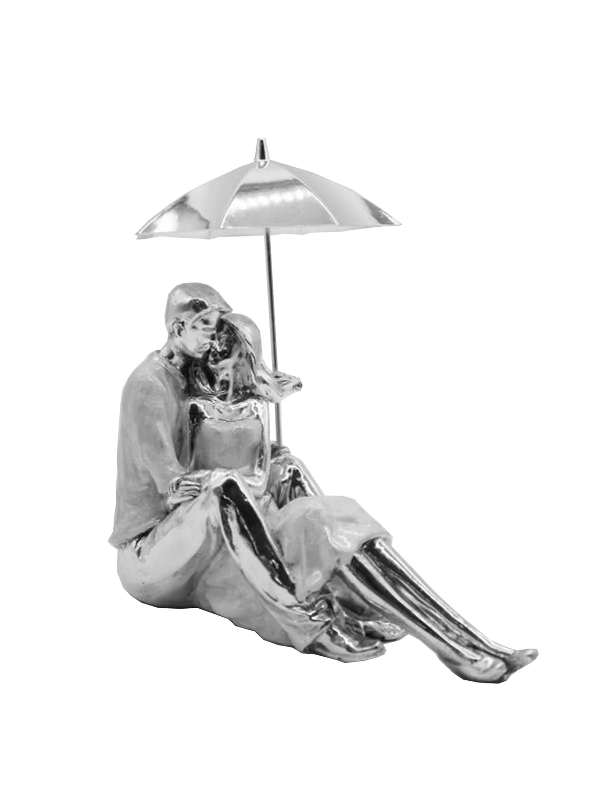 Sitting Couple w/ Umbrella