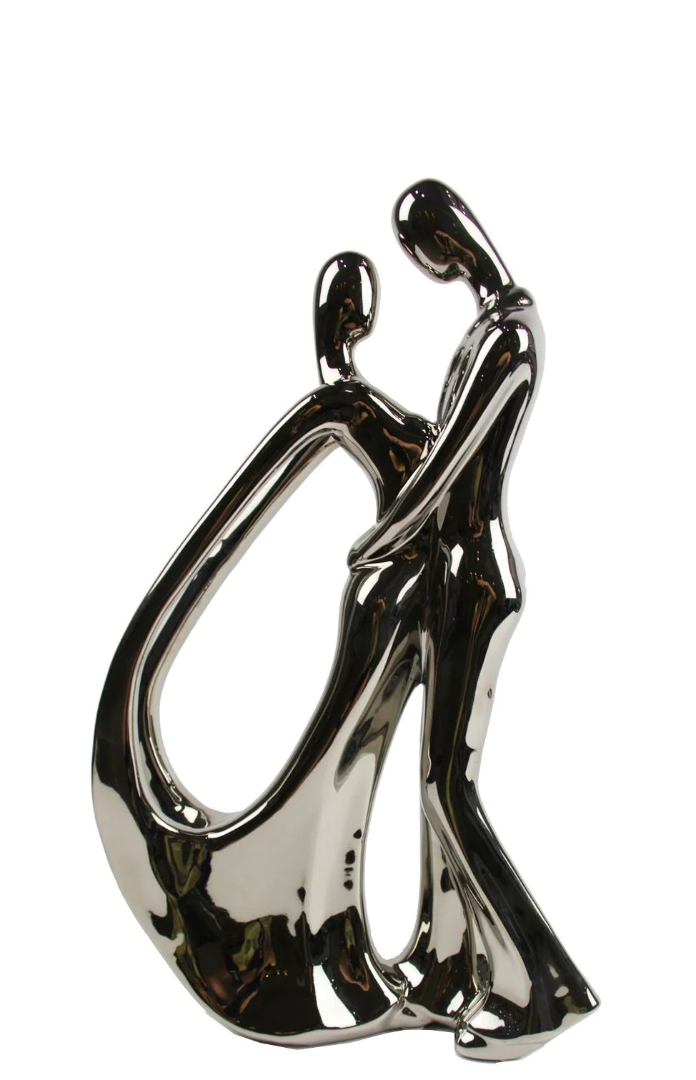 Silver Couple Dancing Sculpture