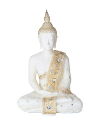 White/Gold Sitting Buddha