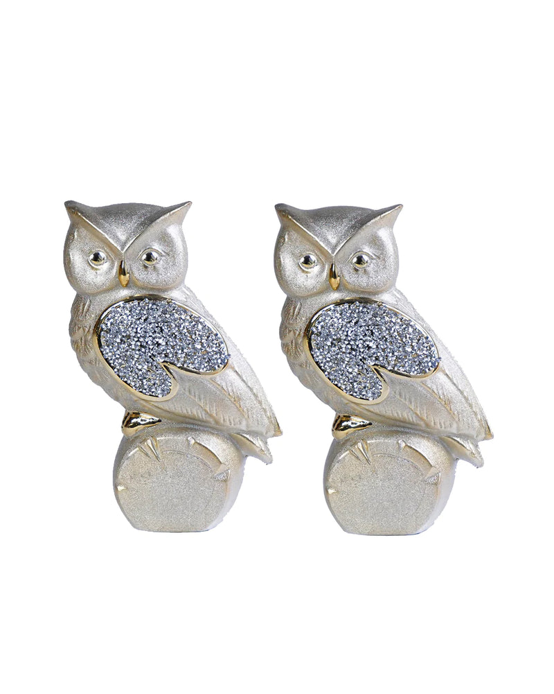 2pc Diamond Owls