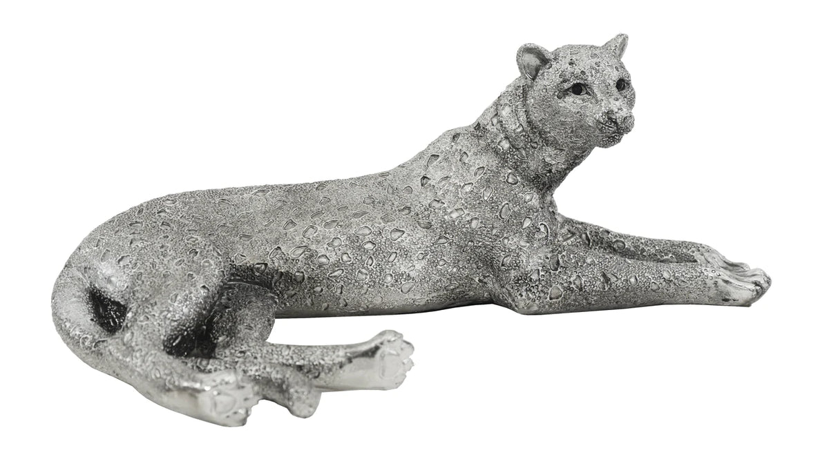 Laying Leopard Sculpture