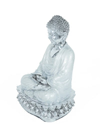 Sitting Silver/White Buddha