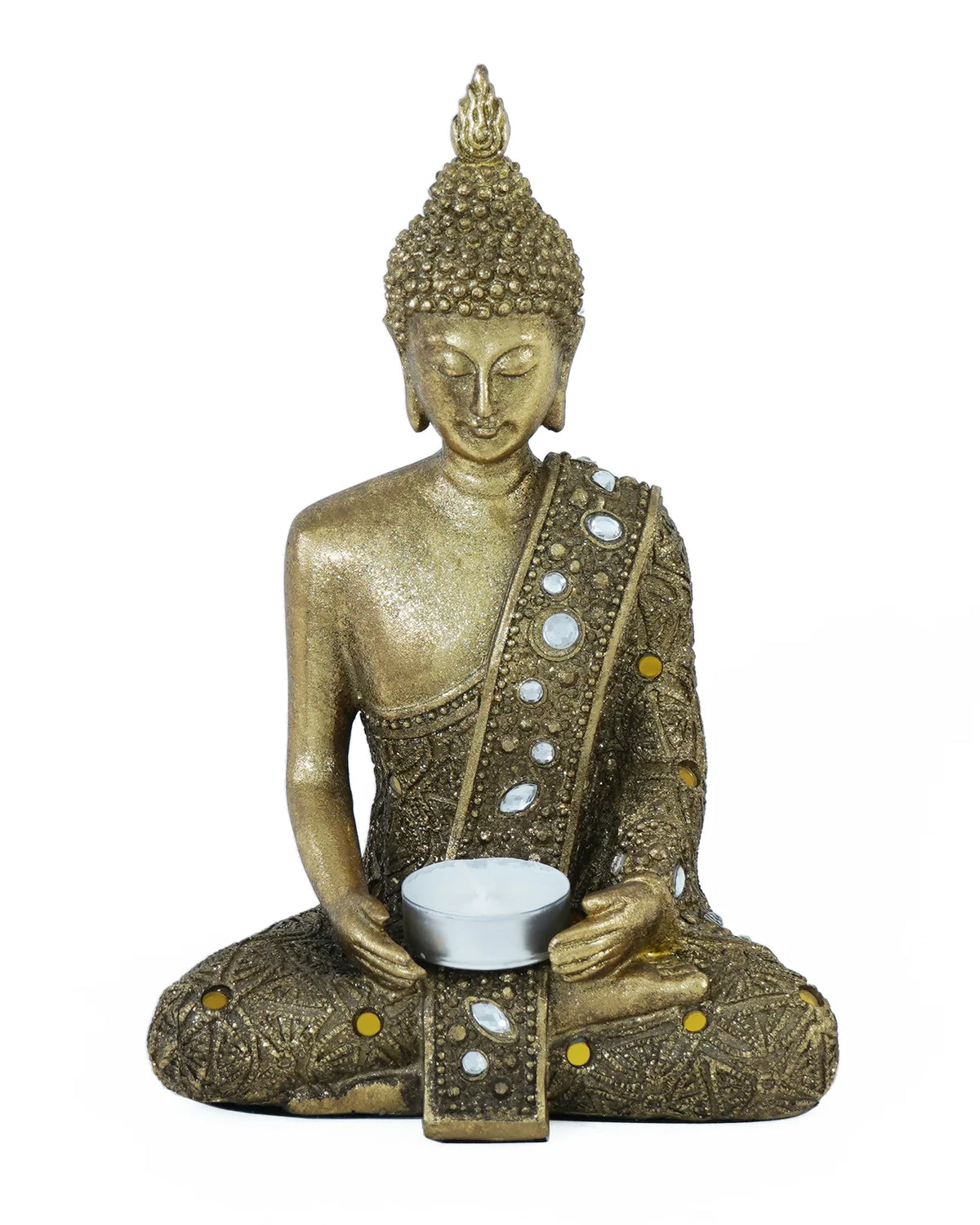 10" Gold Sitting Buddha