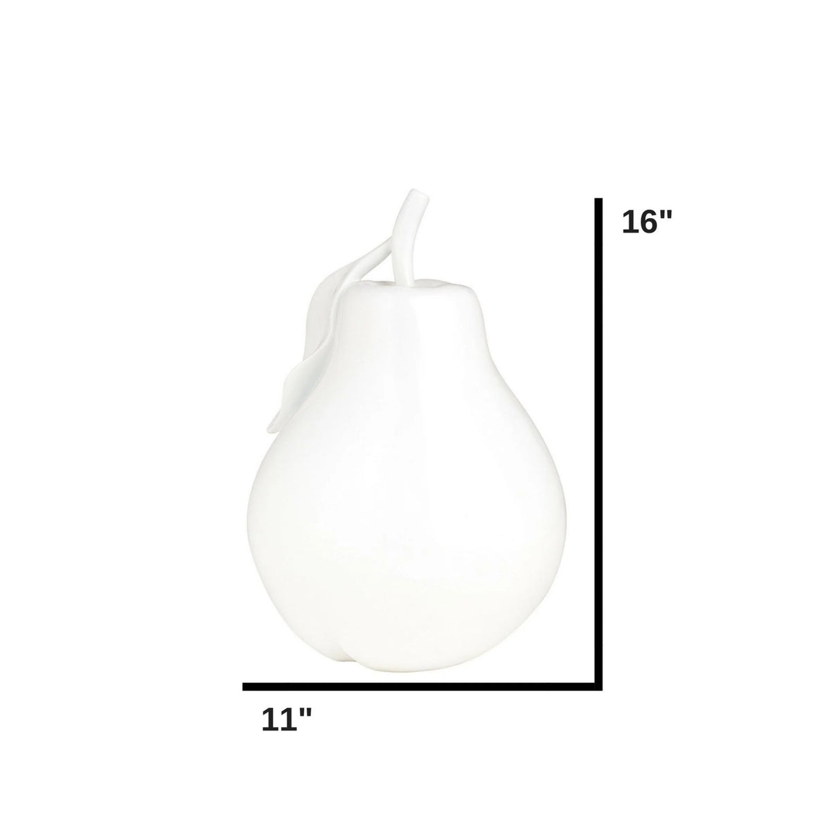 SOLID COLOR PEAR SCULPTURE // WHITE