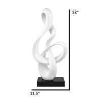 ANTILIA TREBLE ABSTRACT SCULPTURE - LARGE WHITE AND SMALL WHITE