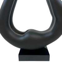 YOGA BLACK SCULPTURE - WHITE BASE