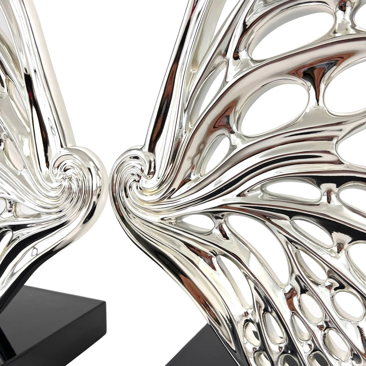 BUTTERFLY WINGS CHROME SCULPTURE