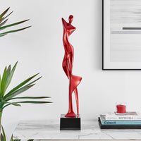 ALLEGRA 32.5-INCH SCULPTURE - METALLIC RED OR GREY