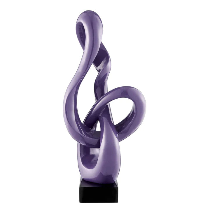 RED VIOLET OR BLACK SAIL FLOOR SCULPTURE WITH WHITE STAND, 70" TALL