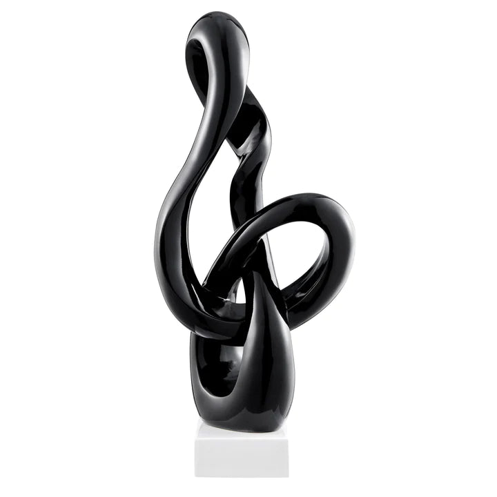 RED VIOLET OR BLACK SAIL FLOOR SCULPTURE WITH WHITE STAND, 70" TALL