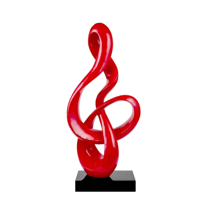 RED VIOLET OR BLACK SAIL FLOOR SCULPTURE WITH WHITE STAND, 70" TALL