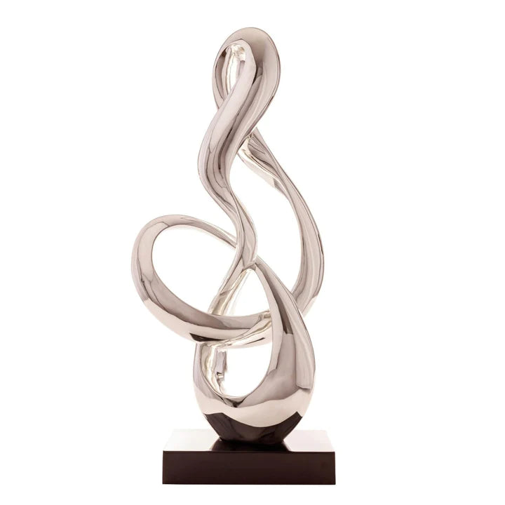 ANTILIA TREBLE ABSTRACT SCULPTURE - LARGE CHROME,METALLIC RED OR RED