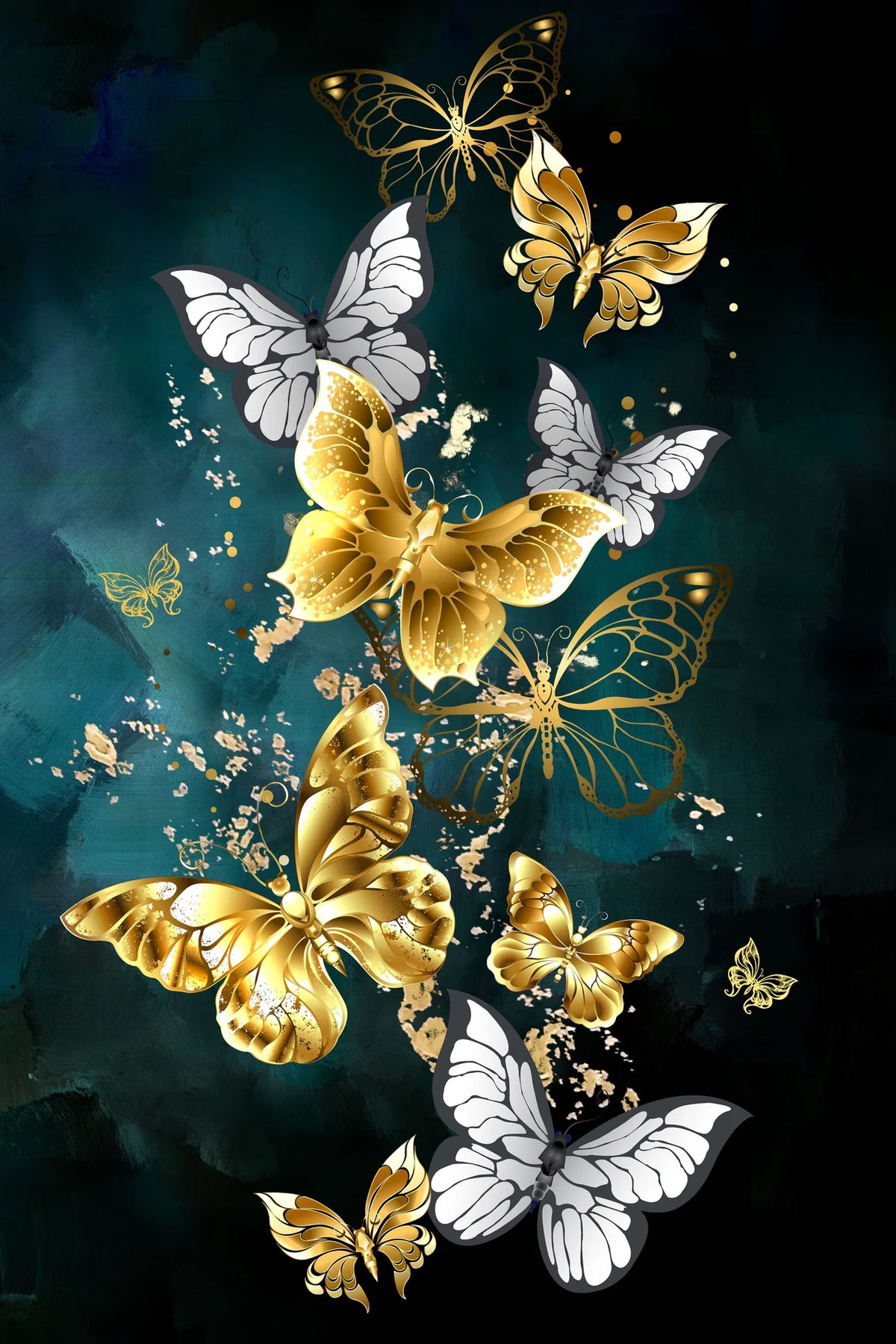 Gold Accent Butterflies