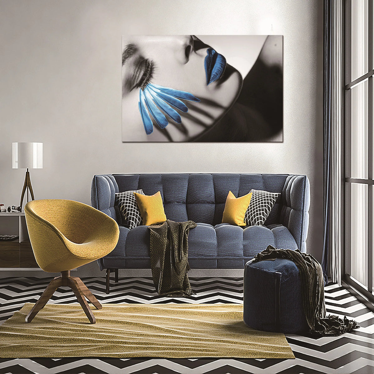 JD-B577 Blue Lips Acrylic Picture