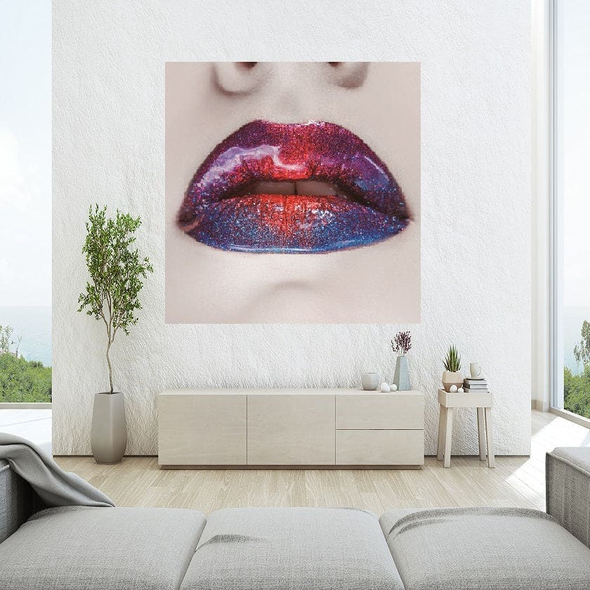 J-20210317-2 Multicolor Lips with Diamonds