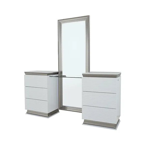 BEDROOM SET W VANITY OR DRESSER