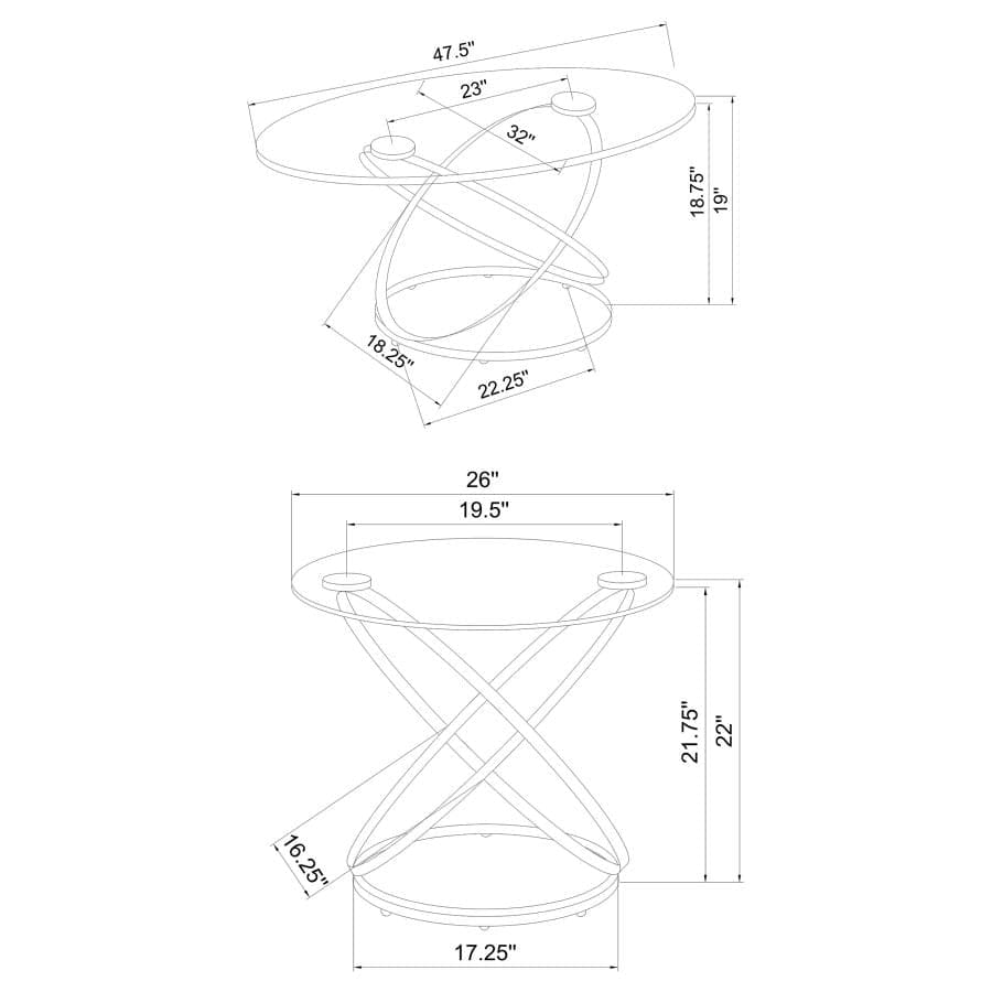 COFFEE TABLE 3 PC SET