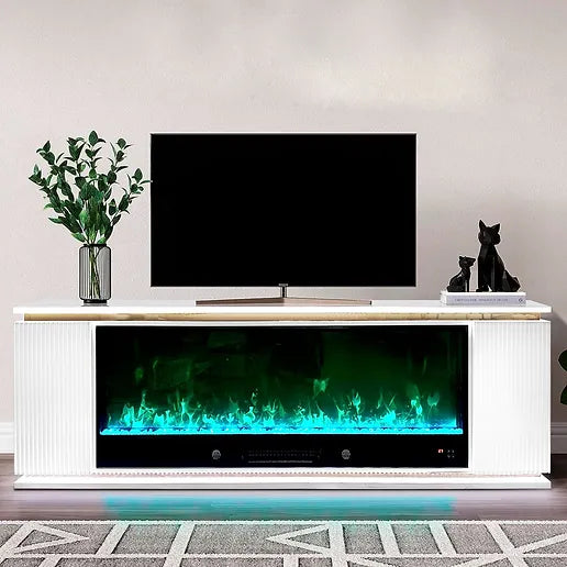 TV STAND WITH FIREPLACE