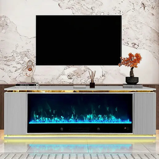 TV STAND WITH FIREPLACE