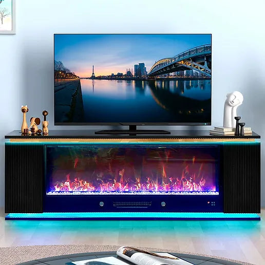 TV STAND WITH FIREPLACE