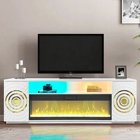 TV STAND WITH FIREPLACE