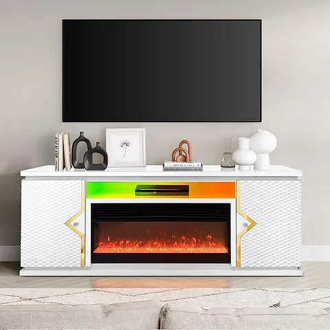 TV STAND WITH FIREPLACE