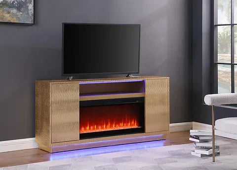 TV STAND WITH FIREPLACE