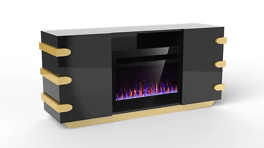 TV STAND WITH FIREPLACE