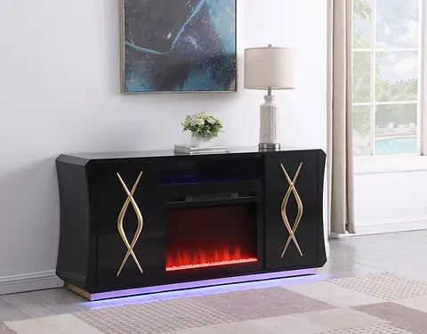 TV STAND WITH FIREPLACE