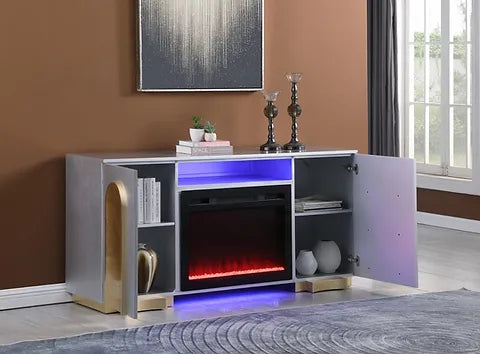 TV STAND WITH FIREPLACE