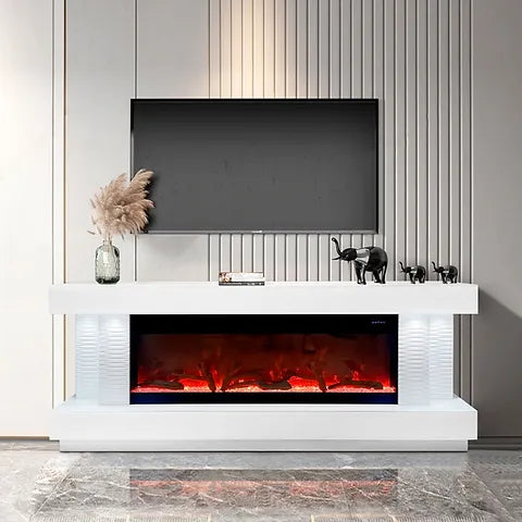 TV STAND WITH FIREPLACE