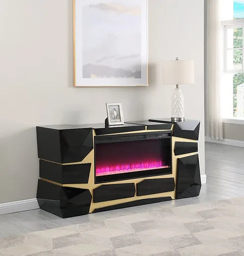 TV STAND WITH FIREPLACE