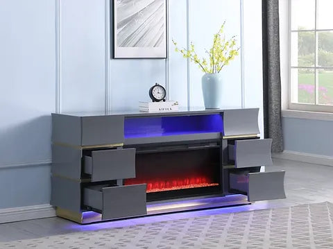 TV STAND WITH FIREPLACE