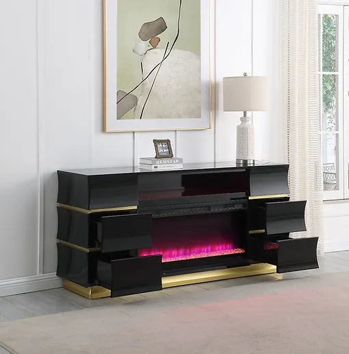 TV STAND WITH FIREPLACE