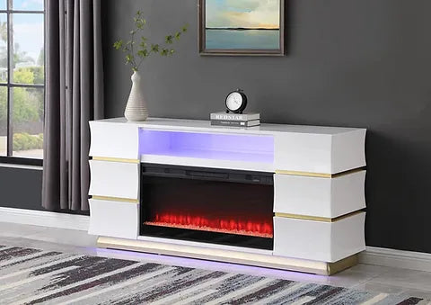 TV STAND WITH FIREPLACE